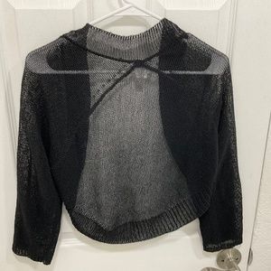 NWOT Marla Wynne Black Sleeves Please Shrug XL